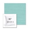Picture of Dupione Celeste | Set of 2 | Sunbrella 30" Square Outdoor Throw Pillows with Premium Inserts