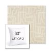 Picture of Escher Alabaster | Set of 2 | Sunbrella 30" Square Outdoor Throw Pillows with Premium Inserts