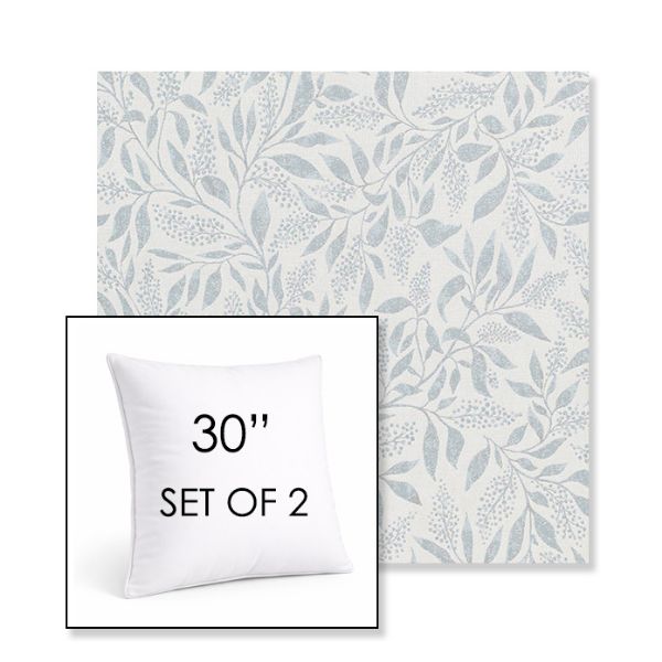 Picture of Exquisite Mist | Set of 2 | Sunbrella 30" Square Outdoor Throw Pillows with Premium Inserts