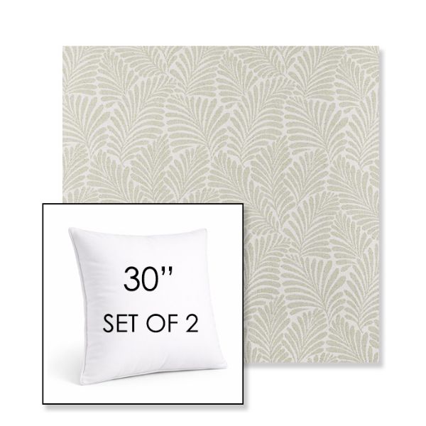 Picture of Frond Spring | Set of 2 | Sunbrella 30" Square Outdoor Throw Pillows with Premium Inserts