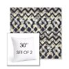 Picture of Inga Midnight | Set of 2 | Sunbrella 30" Square Outdoor Throw Pillows with Premium Inserts