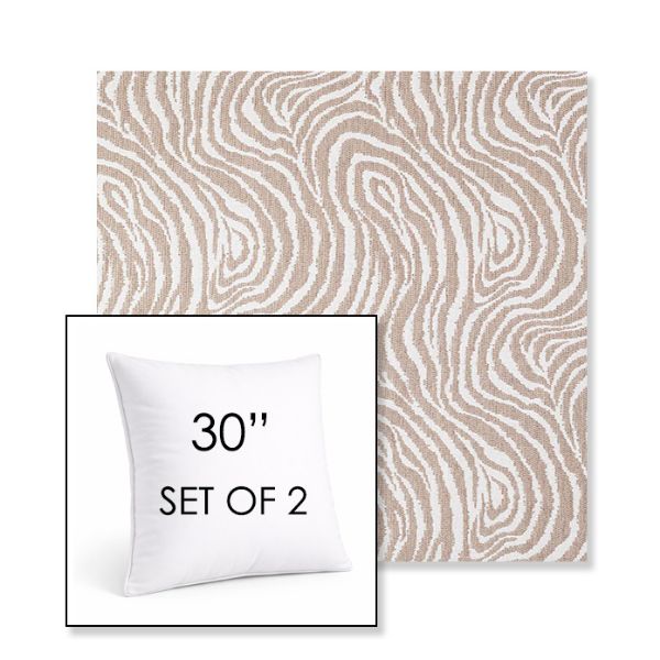 Picture of Rapids Camel | Set of 2 | Sunbrella 30" Square Outdoor Throw Pillows with Premium Inserts