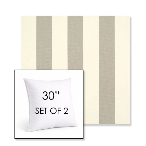 Picture of Solana Seagull | Set of 2 | Sunbrella 30" Square Outdoor Throw Pillows with Premium Inserts