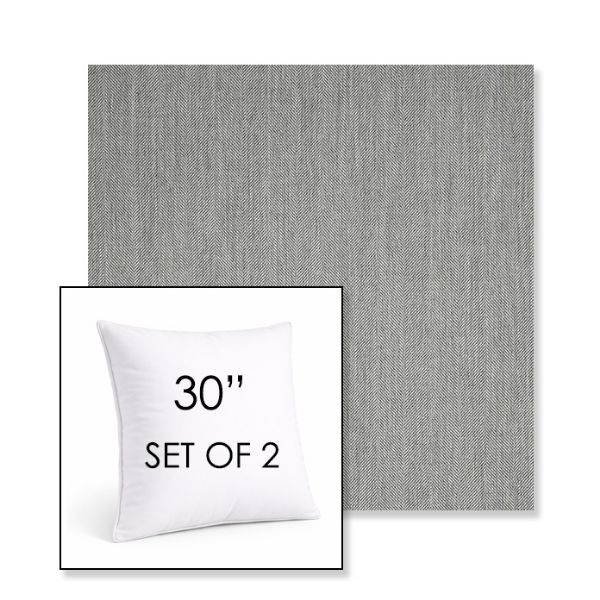 Picture of Switch Silver | Set of 2 | Sunbrella 30" Square Outdoor Throw Pillows with Premium Inserts
