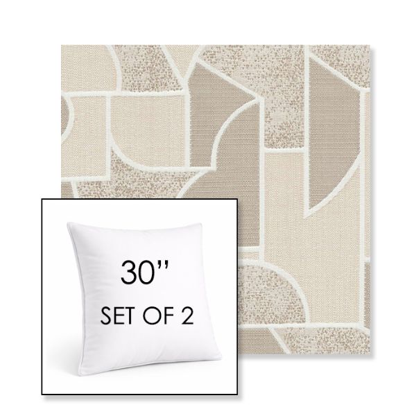 Picture of Territory Alum | Set of 2 | Sunbrella 30" Square Outdoor Throw Pillows with Premium Inserts