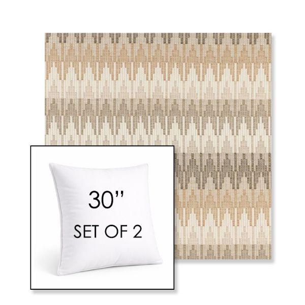Picture of Valley Dune | Set of 2 | Sunbrella 30" Square Outdoor Throw Pillows with Premium Inserts