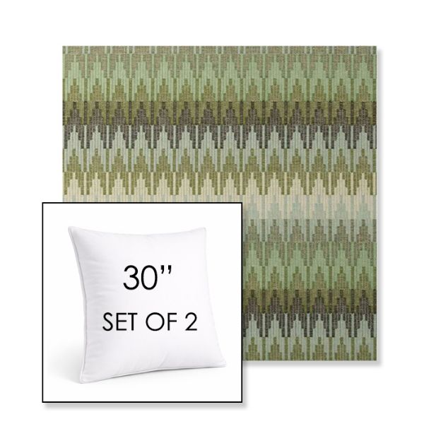 Picture of Valley Herbal | Set of 2 | Sunbrella 30" Square Outdoor Throw Pillows with Premium Inserts