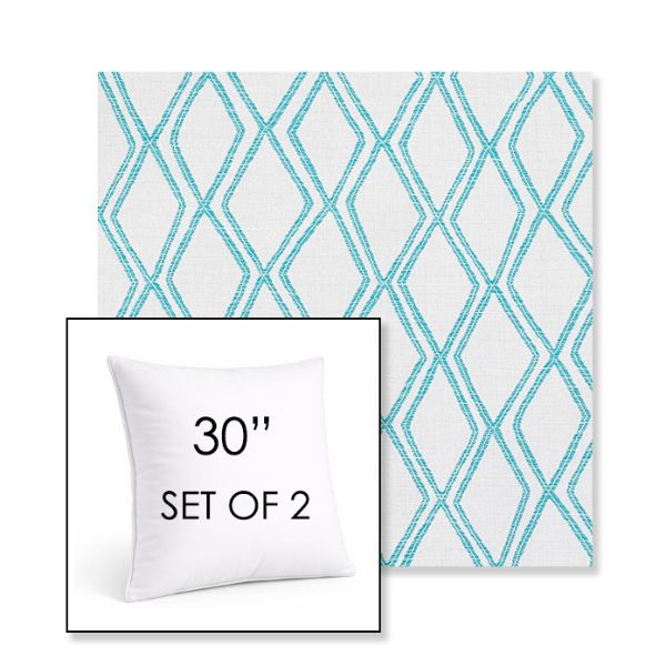 Picture of Voyage Breeze | Set of 2 | Sunbrella 30" Square Outdoor Throw Pillows with Premium Inserts