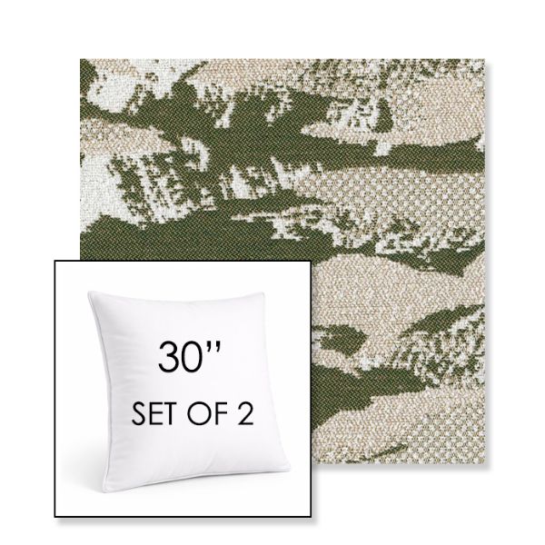 Picture of Yama Tanada | Set of 2 | Sunbrella 30" Square Outdoor Throw Pillows with Premium Inserts