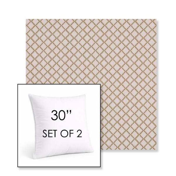 Picture of Yardly Sprig | Set of 2 | Sunbrella 30" Square Outdoor Throw Pillows with Premium Inserts