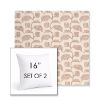 Picture of Lola Clay | Set of 2 | Sunbrella 16" Square Outdoor Throw Pillows with Premium Inserts