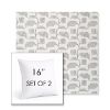 Picture of Lola Slate | Set of 2 | Sunbrella 16" Square Outdoor Throw Pillows with Premium Inserts