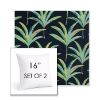 Picture of Martinique Twilight | Set of 2 | Sunbrella 16" Square Outdoor Throw Pillows with Premium Inserts
