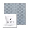 Picture of Mend Slate | Set of 2 | Sunbrella 16" Square Outdoor Throw Pillows with Premium Inserts