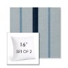Picture of Revival Denim | Set of 2 | Sunbrella 16" Square Outdoor Throw Pillows with Premium Inserts