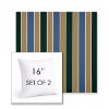 Picture of Varsity Country Club | Set of 2 | Sunbrella 16" Square Outdoor Throw Pillows with Premium Inserts