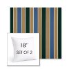 Picture of Varsity Country Club | Set of 2 | Sunbrella 18" Square Outdoor Throw Pillows with Premium Inserts