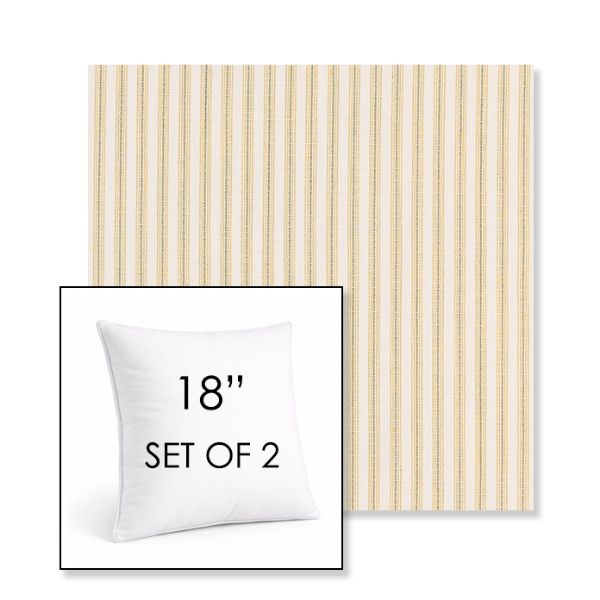 Picture of William Dijon | Set of 2 | Sunbrella 18" Square Outdoor Throw Pillows with Premium Inserts