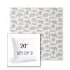 Picture of Lola Slate | Set of 2 | Sunbrella 20" Square Outdoor Throw Pillows with Premium Inserts