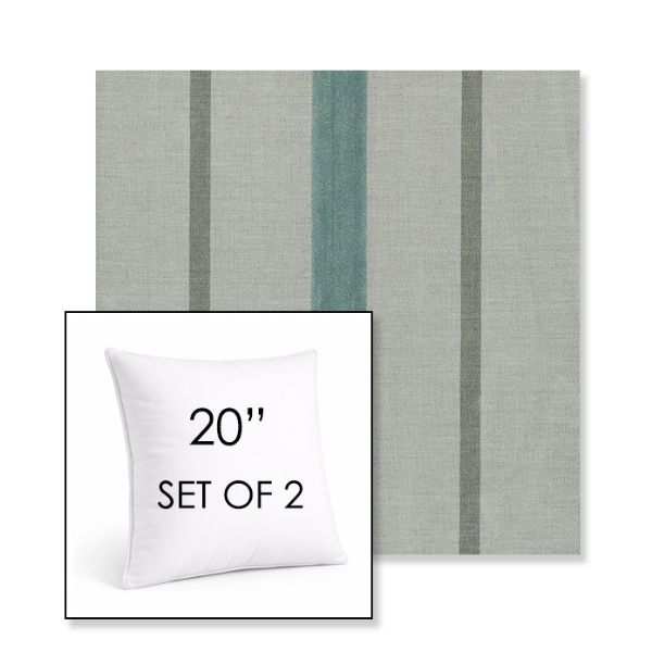 Picture of Revival Sage | Set of 2 | Sunbrella 20" Square Outdoor Throw Pillows with Premium Inserts