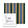 Picture of Varsity Country Club | Set of 2 | Sunbrella 20" Square Outdoor Throw Pillows with Premium Inserts