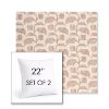 Picture of Lola Clay | Set of 2 | Sunbrella 22" Square Outdoor Throw Pillows with Premium Inserts