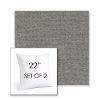 Picture of Ritsy Fog | Set of 2 | Sunbrella 22" Square Outdoor Throw Pillows with Premium Inserts