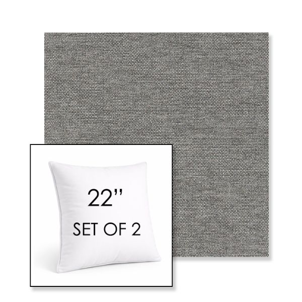 Picture of Ritsy Fog | Set of 2 | Sunbrella 22" Square Outdoor Throw Pillows with Premium Inserts