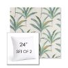 Picture of Martinique Tropic | Set of 2 | Sunbrella 24" Square Outdoor Throw Pillows with Premium Inserts