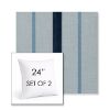 Picture of Revival Denim | Set of 2 | Sunbrella 24" Square Outdoor Throw Pillows with Premium Inserts