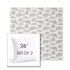 Picture of Lola Slate | Set of 2 | Sunbrella 26" Square Outdoor Throw Pillows with Premium Inserts