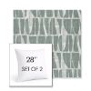 Picture of Scheme Mist | Set of 2 | Sunbrella 28" Square Outdoor Throw Pillows with Premium Inserts