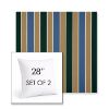 Picture of Varsity Country Club | Set of 2 | Sunbrella 28" Square Outdoor Throw Pillows with Premium Inserts
