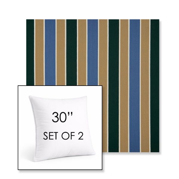 Picture of Varsity Country Club | Set of 2 | Sunbrella 30" Square Outdoor Throw Pillows with Premium Inserts