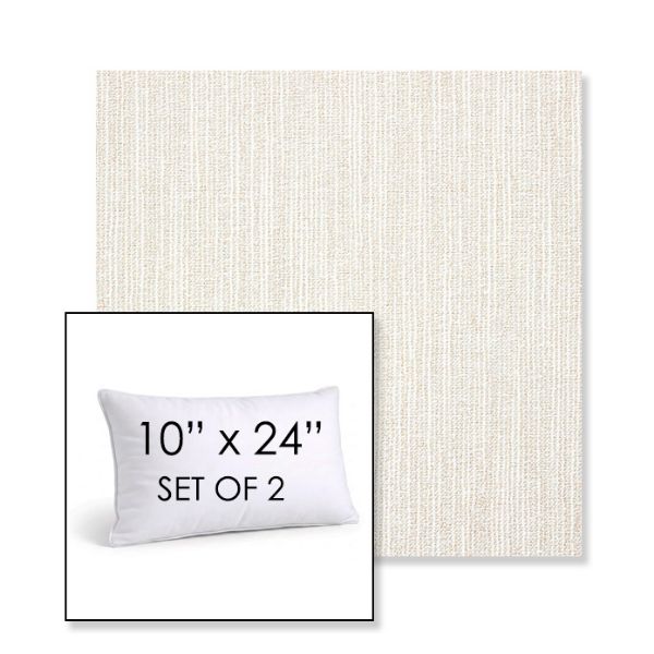 Picture of Adena Canvas | Set of 2 | 10" X 24" Sunbrella Outdoor Throw Pillows with Premium Inserts