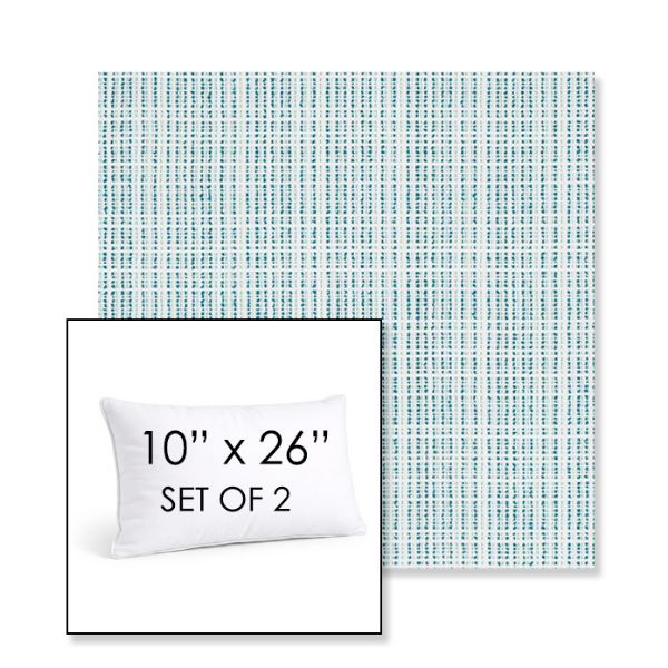 Picture of Benson Lagoon | Set of 2 | 10" X 26" Sunbrella Outdoor Throw Pillows with Premium Inserts