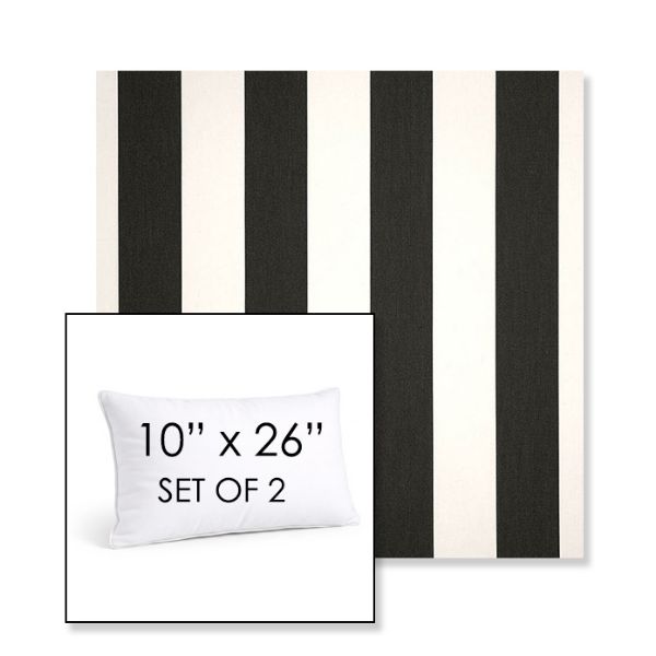 Picture of Cabana Classic | Set of 2 | 10" X 26" Sunbrella Outdoor Throw Pillows with Premium Inserts
