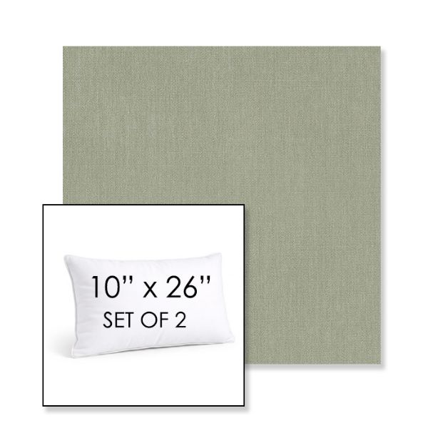Picture of Canvas Seasalt | Set of 2 | 10" X 26" Sunbrella Outdoor Throw Pillows with Premium Inserts