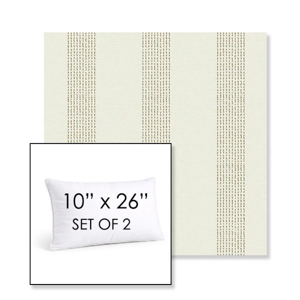Picture of Caper Linen | Set of 2 | 10" X 26" Sunbrella Outdoor Throw Pillows with Premium Inserts