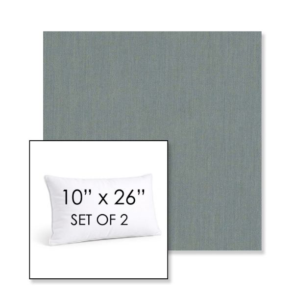 Picture of Cast Seaglass | Set of 2 | 10" X 26" Sunbrella Outdoor Throw Pillows with Premium Inserts