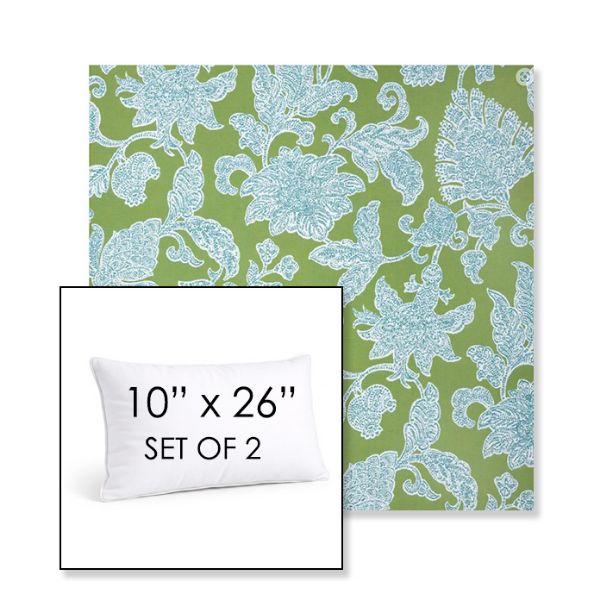 Picture of Floral Song Spring | Set of 2 | 10" X 26" Sunbrella Outdoor Throw Pillows with Premium Inserts