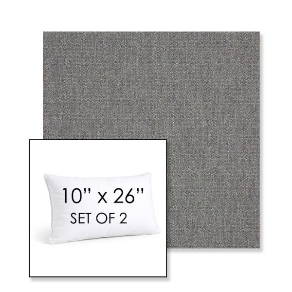 Picture of Heritage Slate | Set of 2 | 10" X 26" Sunbrella Outdoor Throw Pillows with Premium Inserts