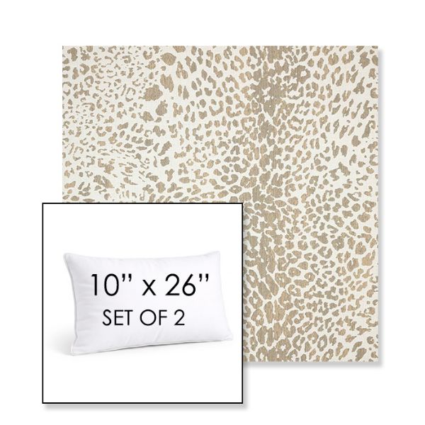 Picture of Instinct Dune | Set of 2 | 10" X 26" Sunbrella Outdoor Throw Pillows with Premium Inserts