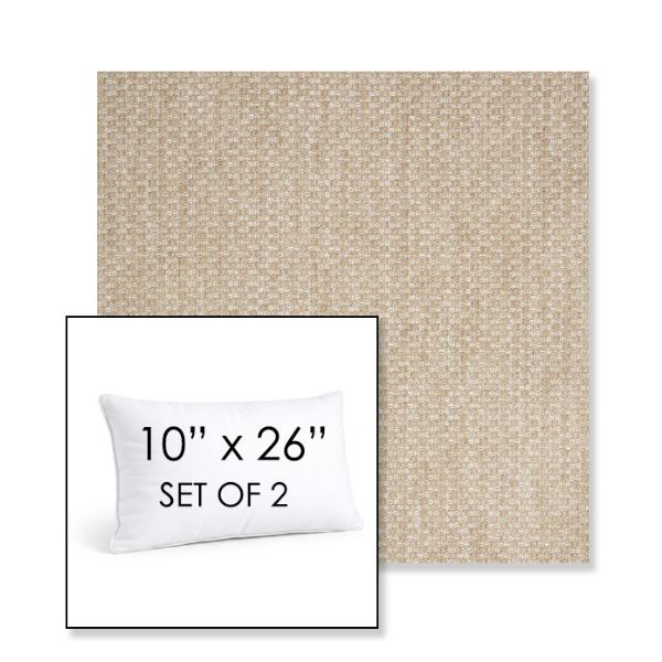 Picture of Tailored Putty | Set of 2 | 10" X 26" Sunbrella Outdoor Throw Pillows with Premium Inserts