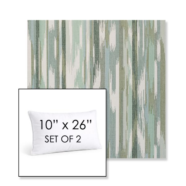 Picture of Transformation Moss | Set of 2 | 10" X 26" Sunbrella Outdoor Throw Pillows with Premium Inserts