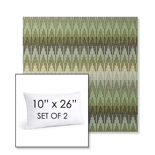 Picture of Valley Herbal | Set of 2 | 10" X 26" Sunbrella Outdoor Throw Pillows with Premium Inserts