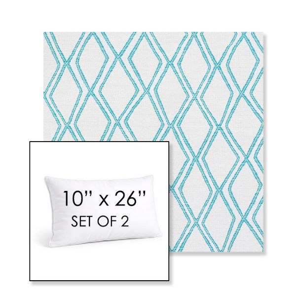 Picture of Voyage Breeze | Set of 2 | 10" X 26" Sunbrella Outdoor Throw Pillows with Premium Inserts