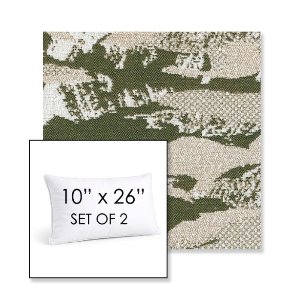 Picture of Yama Tanada | Set of 2 | 10" X 26" Sunbrella Outdoor Throw Pillows with Premium Inserts