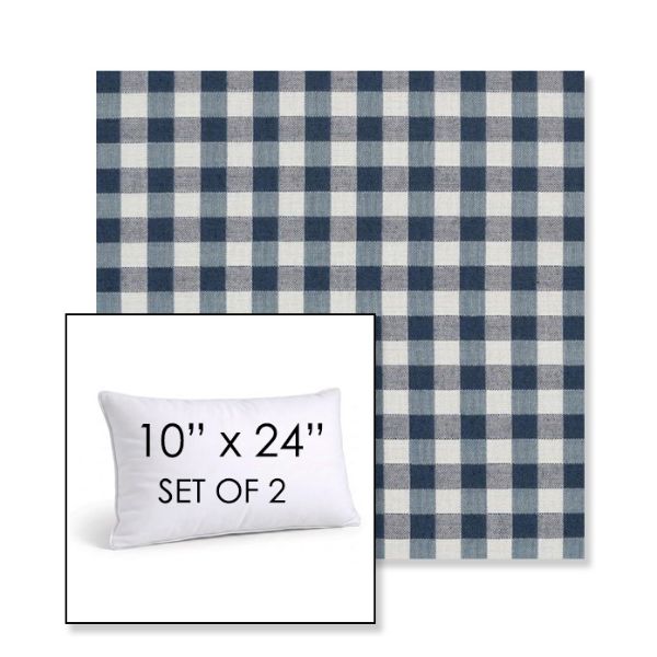 Picture of Above Denim | Set of 2 | 10" X 24" Sunbrella Outdoor Throw Pillows with Premium Inserts