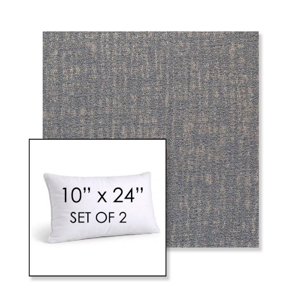 Picture of Abstraction Denim | Set of 2 | 10" X 24" Sunbrella Outdoor Throw Pillows with Premium Inserts